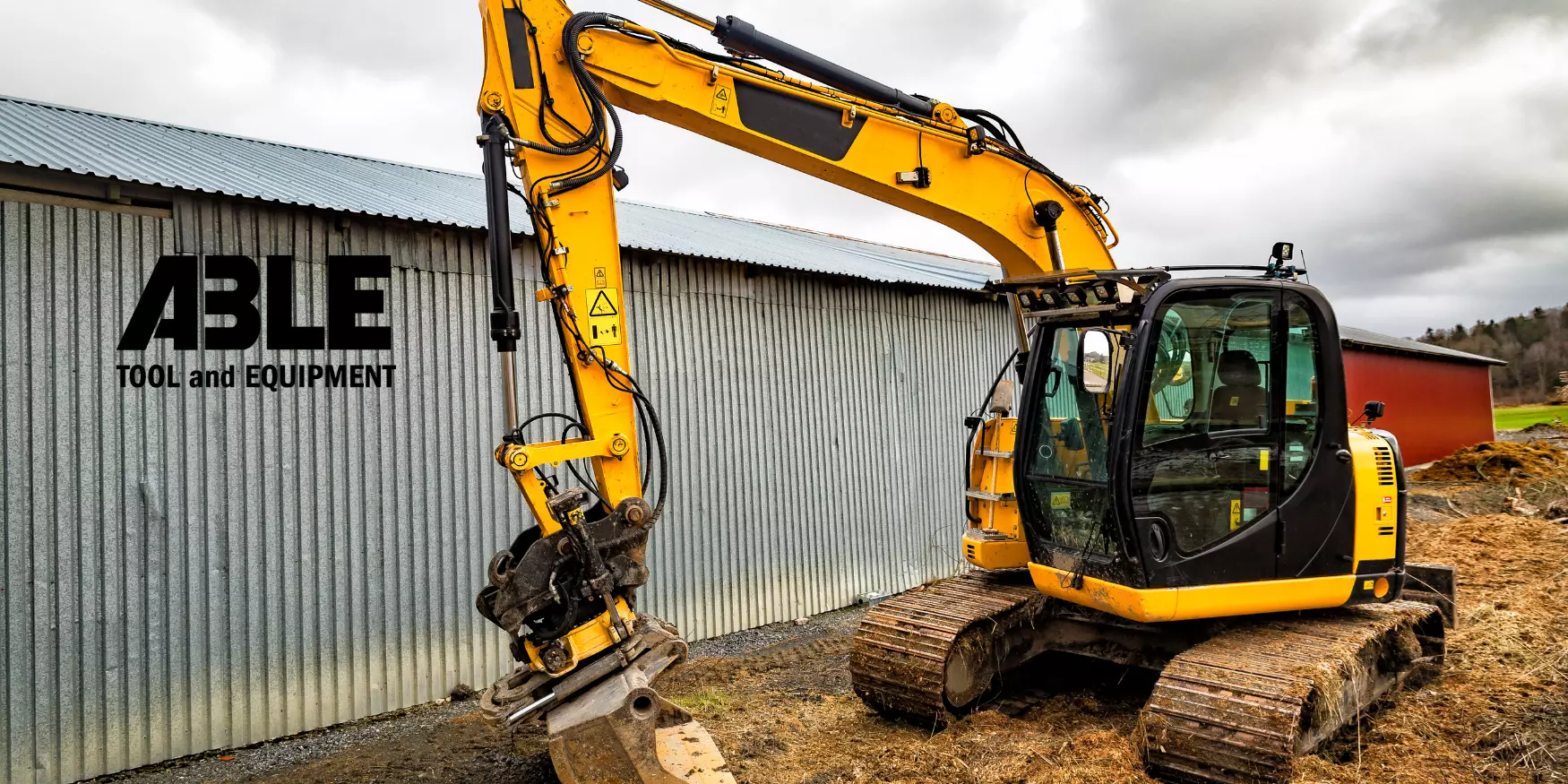 Excavator in a construction Able Tool