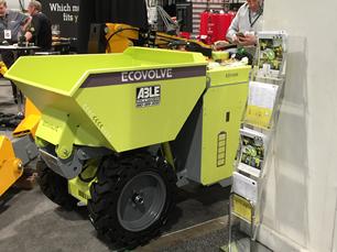 Battery Dumper Electric Buggy For Sale For Rental Battery Powered dumper electric buggy rental Able Tool CT Able Tool MA rents electric buggies Battery Ecovolve High Tip Dumper Electric Concrete Buggy Ecovolve Battery Buggy with Brokk at World of Concrete